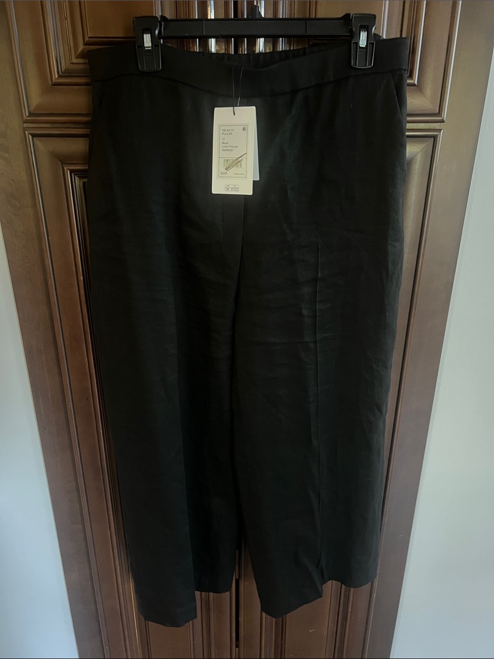 Theory Black Wide-Leg Women's Dress Pants